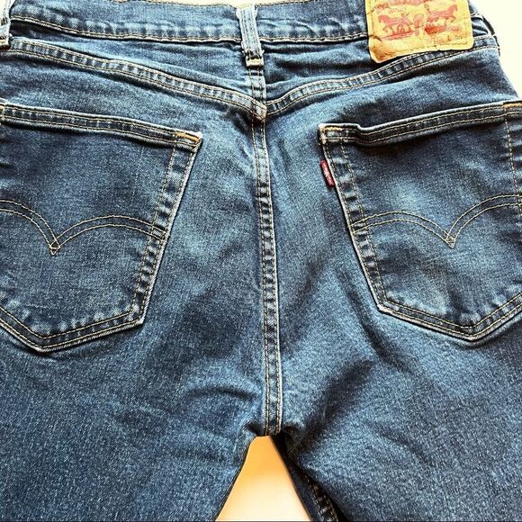 Levi's 505 Jeans 32 X 30 Blue Cotton 5 pocket - Picture 6 of 10